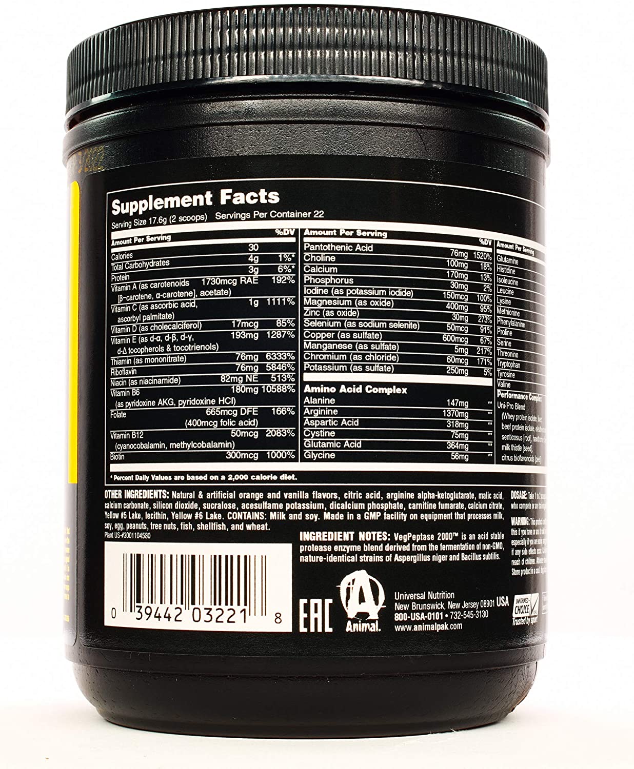 Animal Pak polvo 44 servicios UNIVERSAL