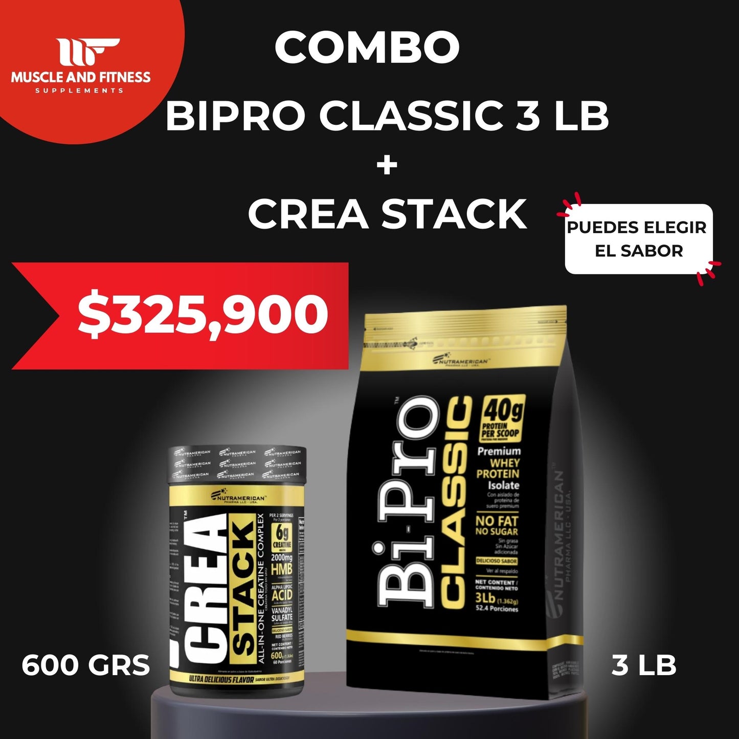 Combo BiPro 3 LB + CreaStack – Fuerza, recuperación y rendimiento