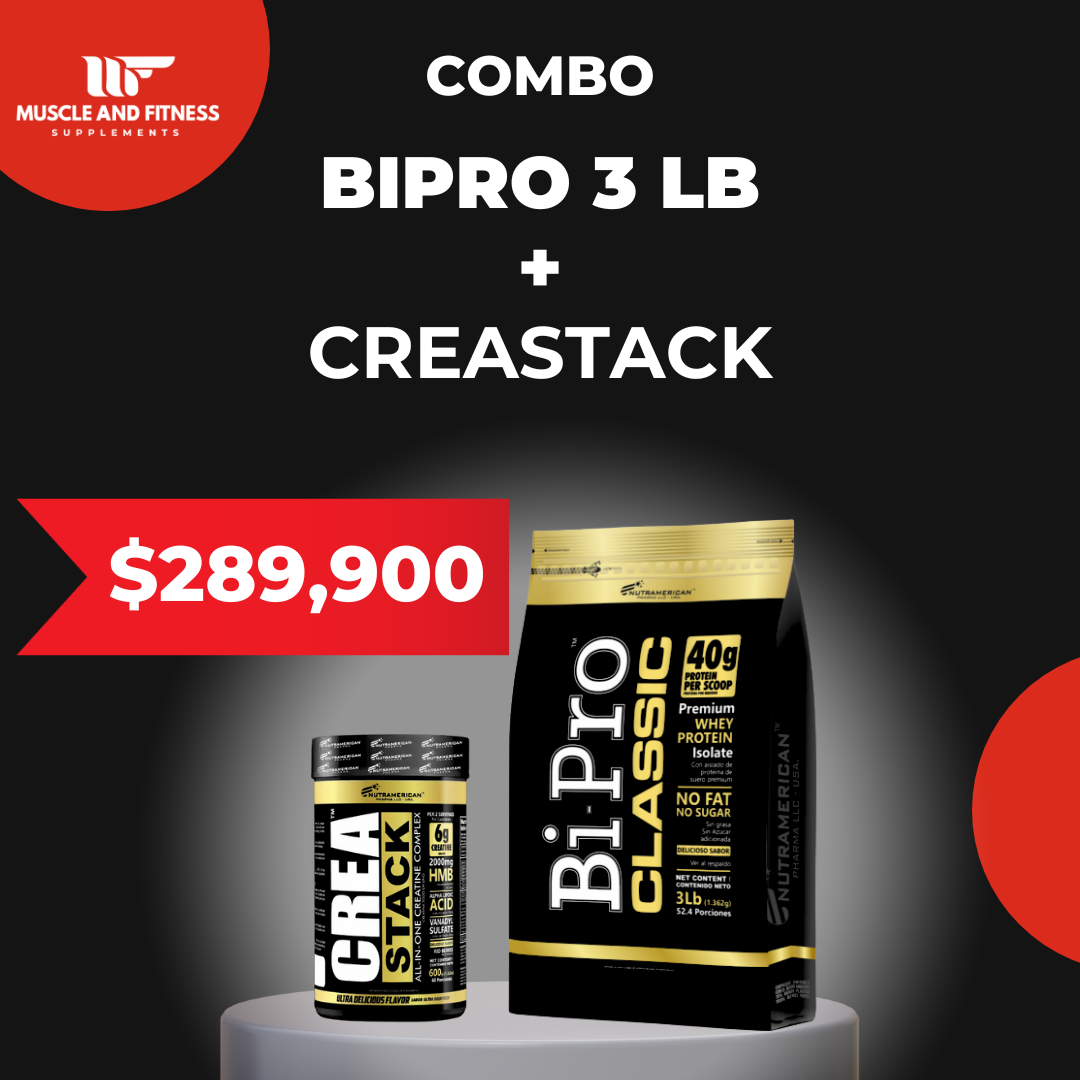 Combo BiPro 3 LB + CreaStack – Fuerza, recuperación y rendimiento