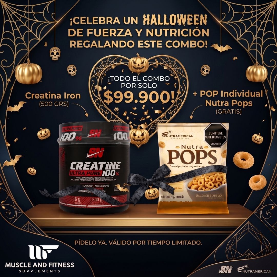 Creatina Iron 500g + Cereal Pop Gratis | Especial Halloween