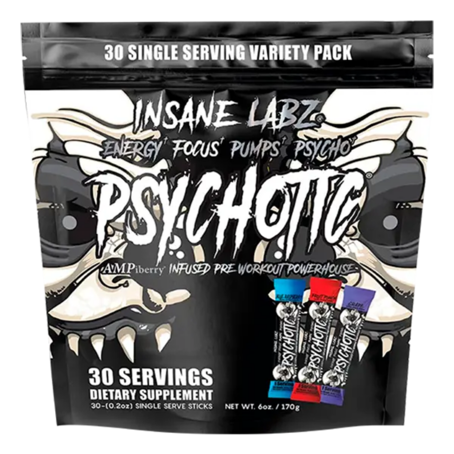 Psychotic Black – Pack x30 | Energía, Concentración y Rendimiento