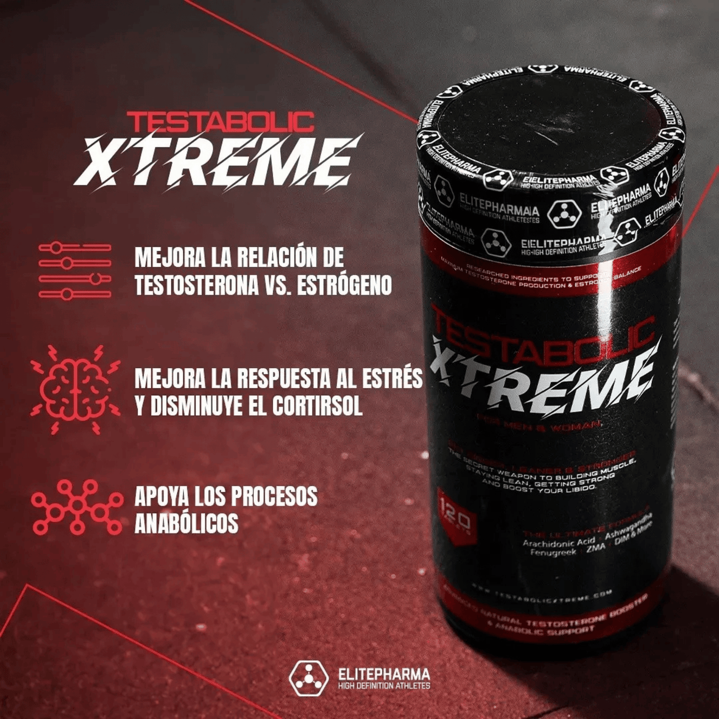 Testabolic Xtreme – Potente fórmula anabólica natural para fuerza, masa muscular y rendimiento