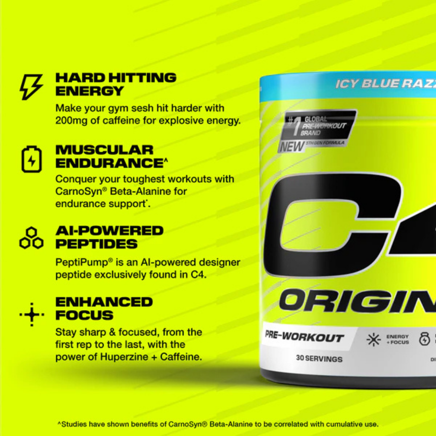 C4 Original Pre-Entreno 30 Serv | Energía y Resistencia