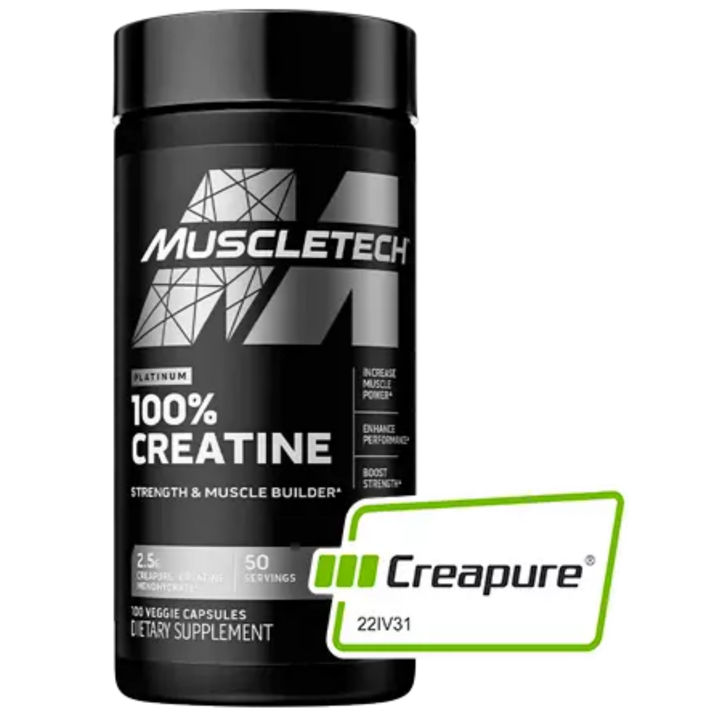 Creatina Platinum Tabletas – MuscleTech (100 cápsulas)