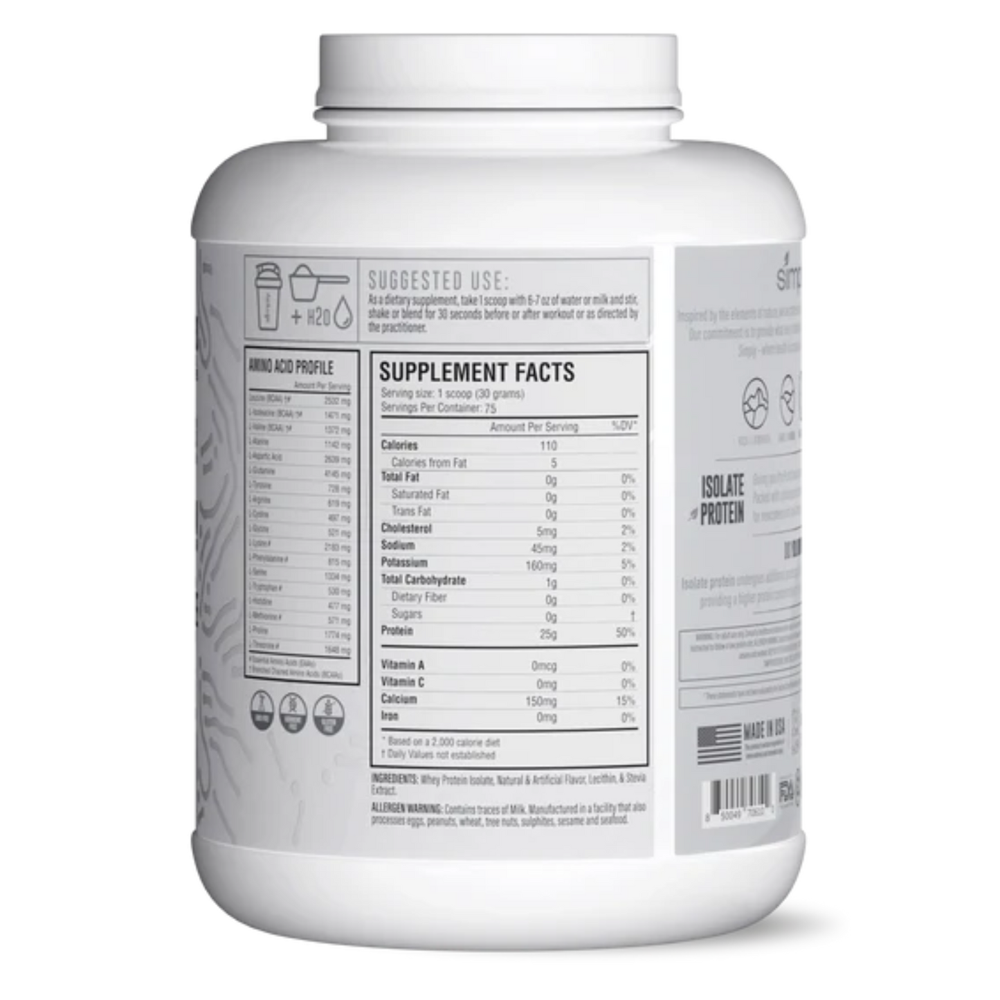 Isolate Simply – Proteína Ultrapura 5 lb