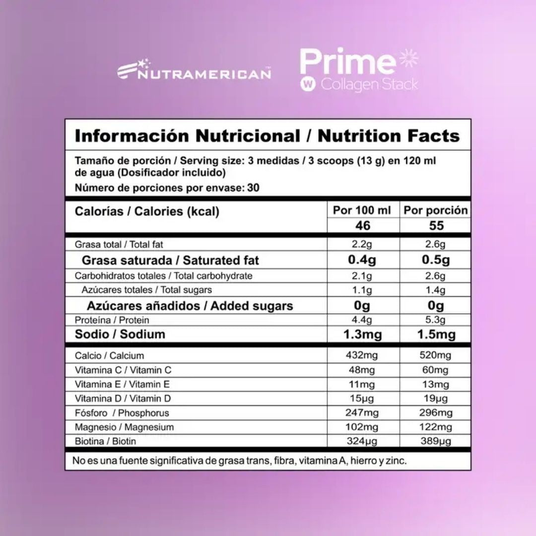 Prime W Collagen Stack | Colágeno Hidrolizado para Mujer (5.000mg)
