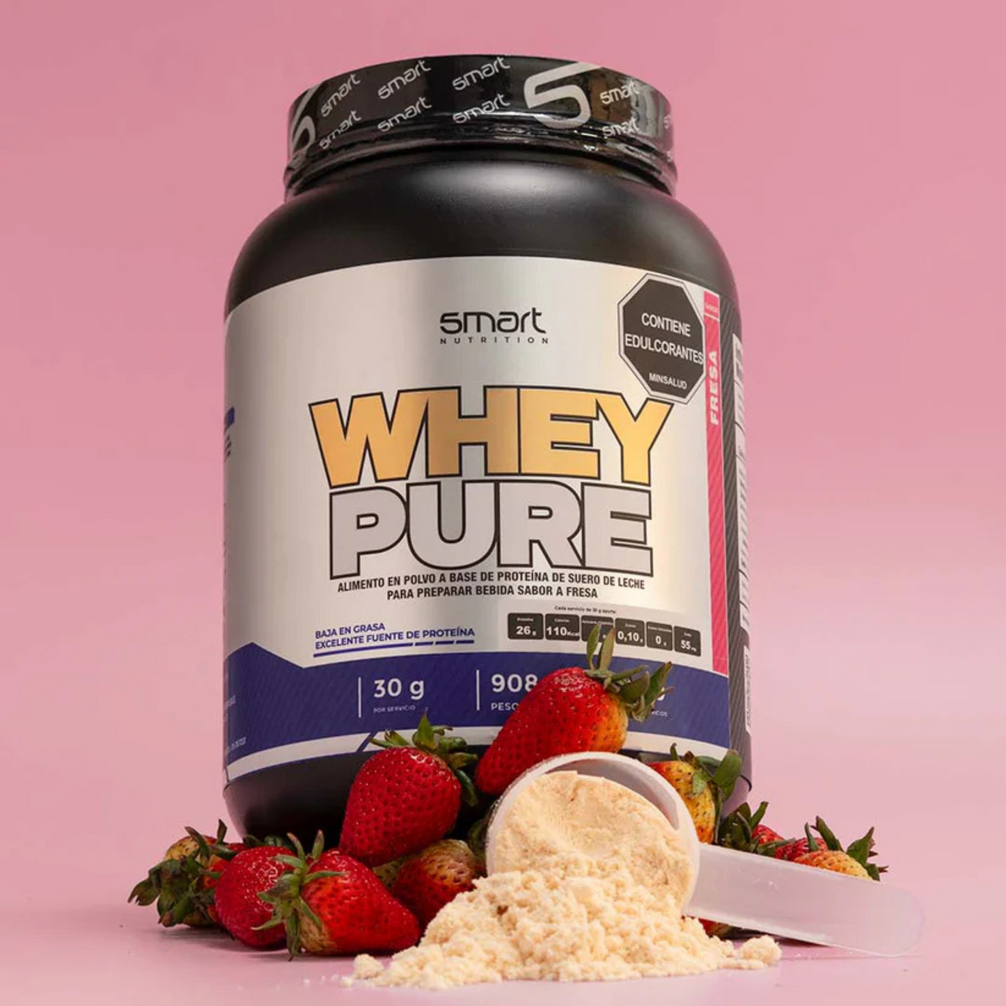 Whey Pure Smart Nutrition 2 lb Proteína de Suero Aislada Original