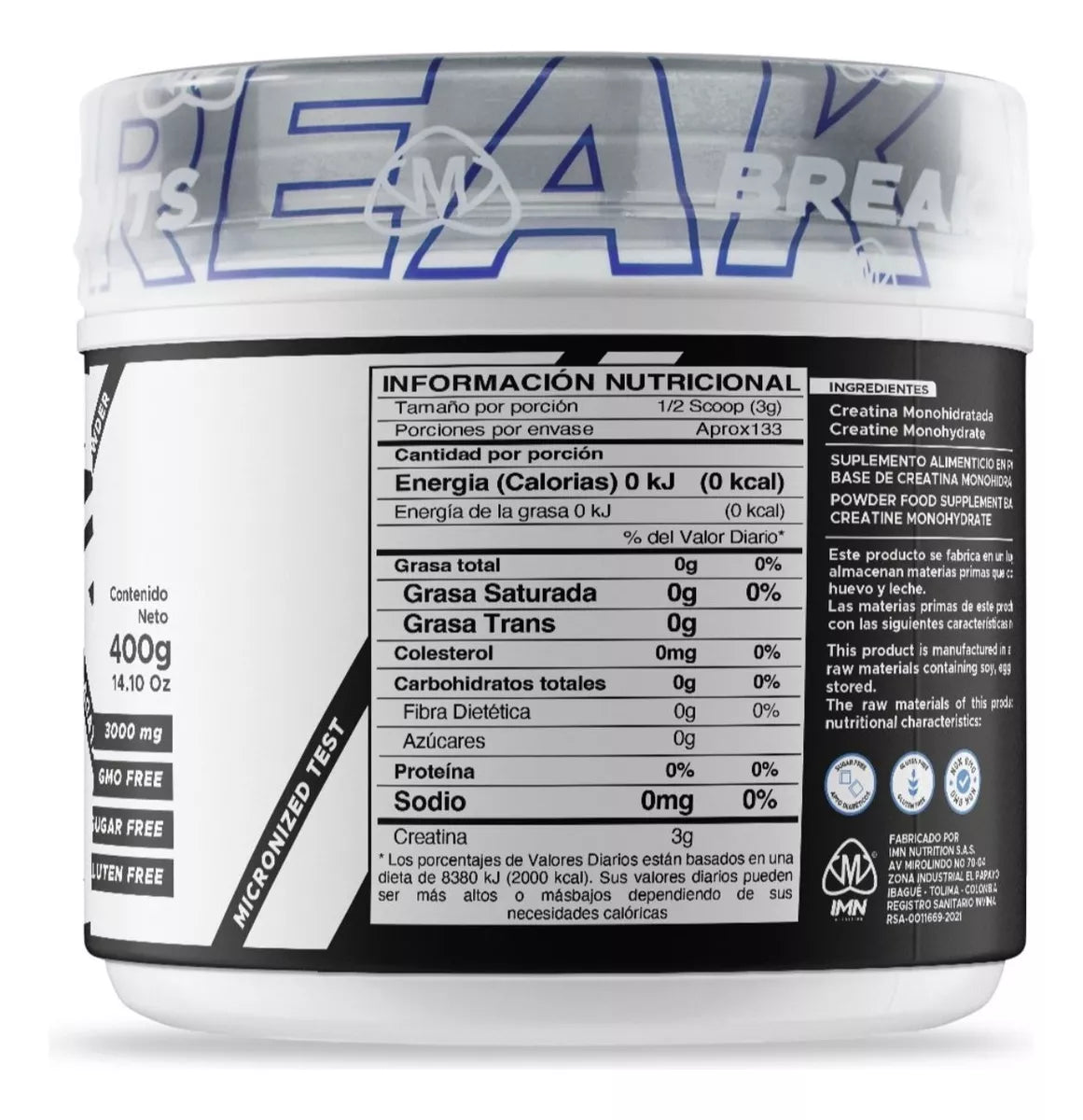 Creatina monohidratada IMN