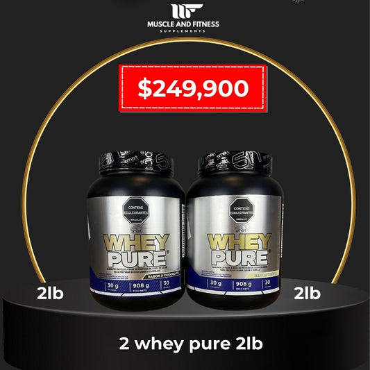 Combo 2 Whey Pure 2 lb – Proteína Whey para Masa Muscular