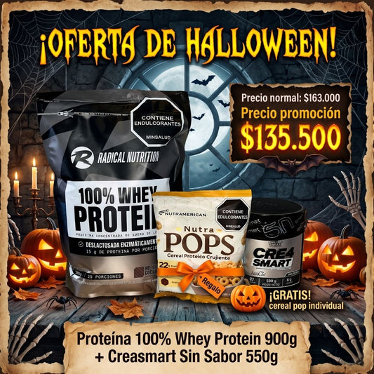 Proteína 100% Whey Protein 900g + Creatina CreaSmart 550g + Cereal Nutra Pop individual GRATIS