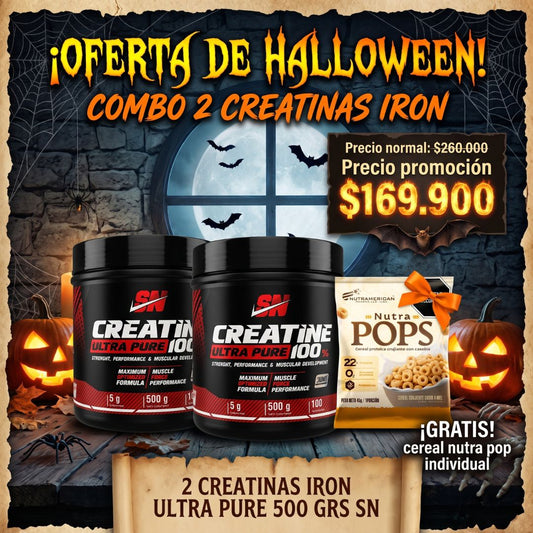 Combo 2 Creatinas Iron Nutrition 500 g Monohidratada Original