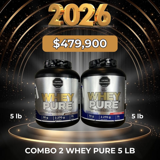 Combo 2 Whey Pure 5 lb – Proteína Whey para Masa Muscular