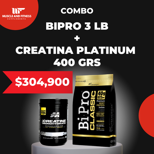 Combo Bi Pro 3lb + Creatina Platinum 400g | Definición y Fuerza Muscular