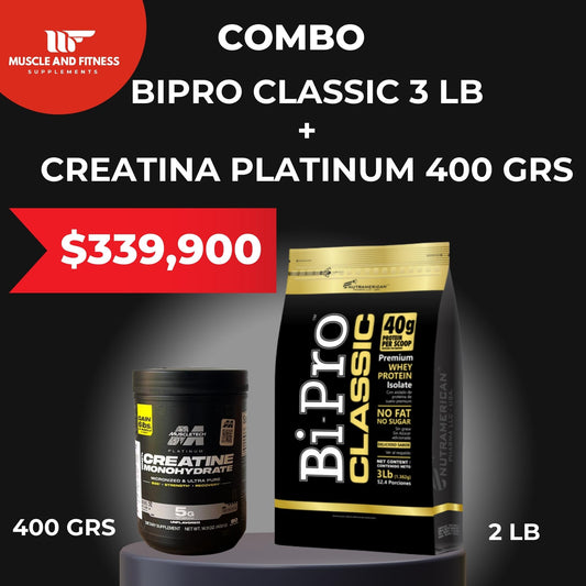 Combo Bi Pro 3lb + Creatina Platinum 400g | Definición y Fuerza Muscular