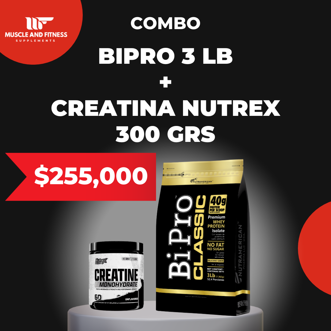 Combo BI PRO 3lb + CREATINA NUTREX 300grs