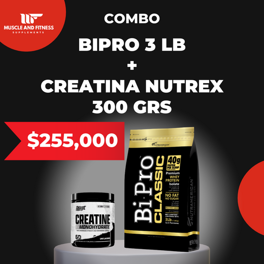 Combo BI PRO 3lb + CREATINA NUTREX 300grs
