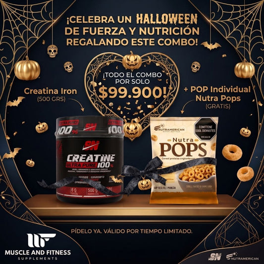 Creatina Iron 500g + Cereal Pop Gratis | Especial Halloween