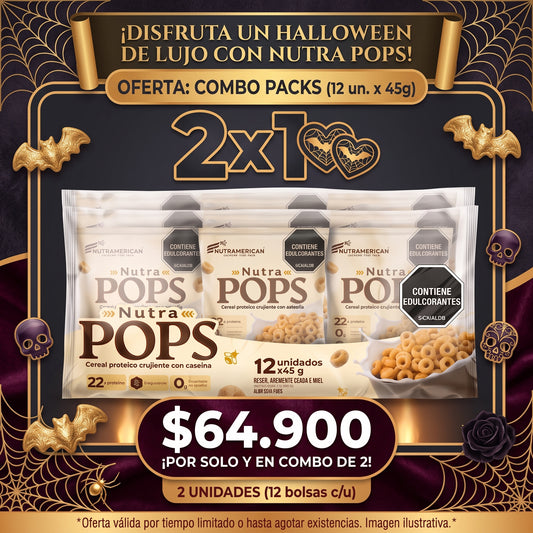 Combo 2x1 Nutra Pops Packs 12x45g | Ofertas Halloween