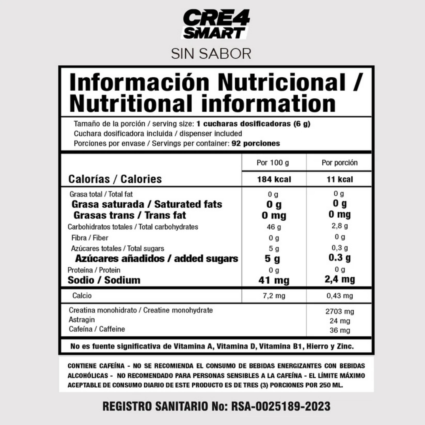 CRE4 SMART Creatina Monohidratada con AstraGin® – 550 g