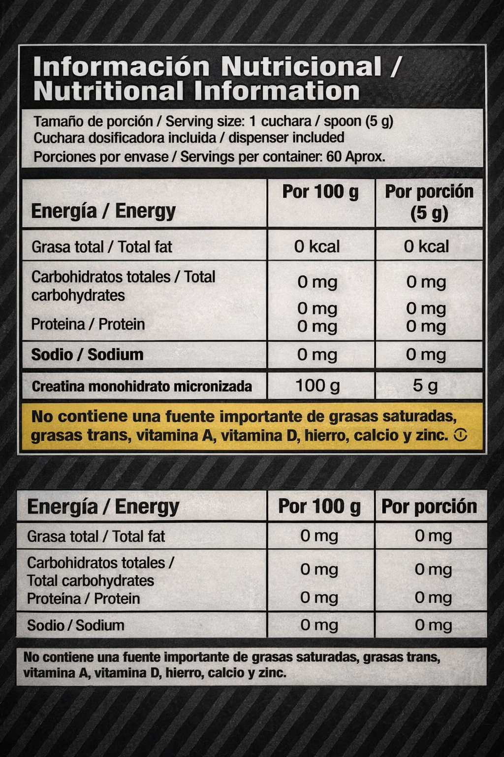 Creatina Iron Monohidrato 300 g | 100% Pura y Micronizada