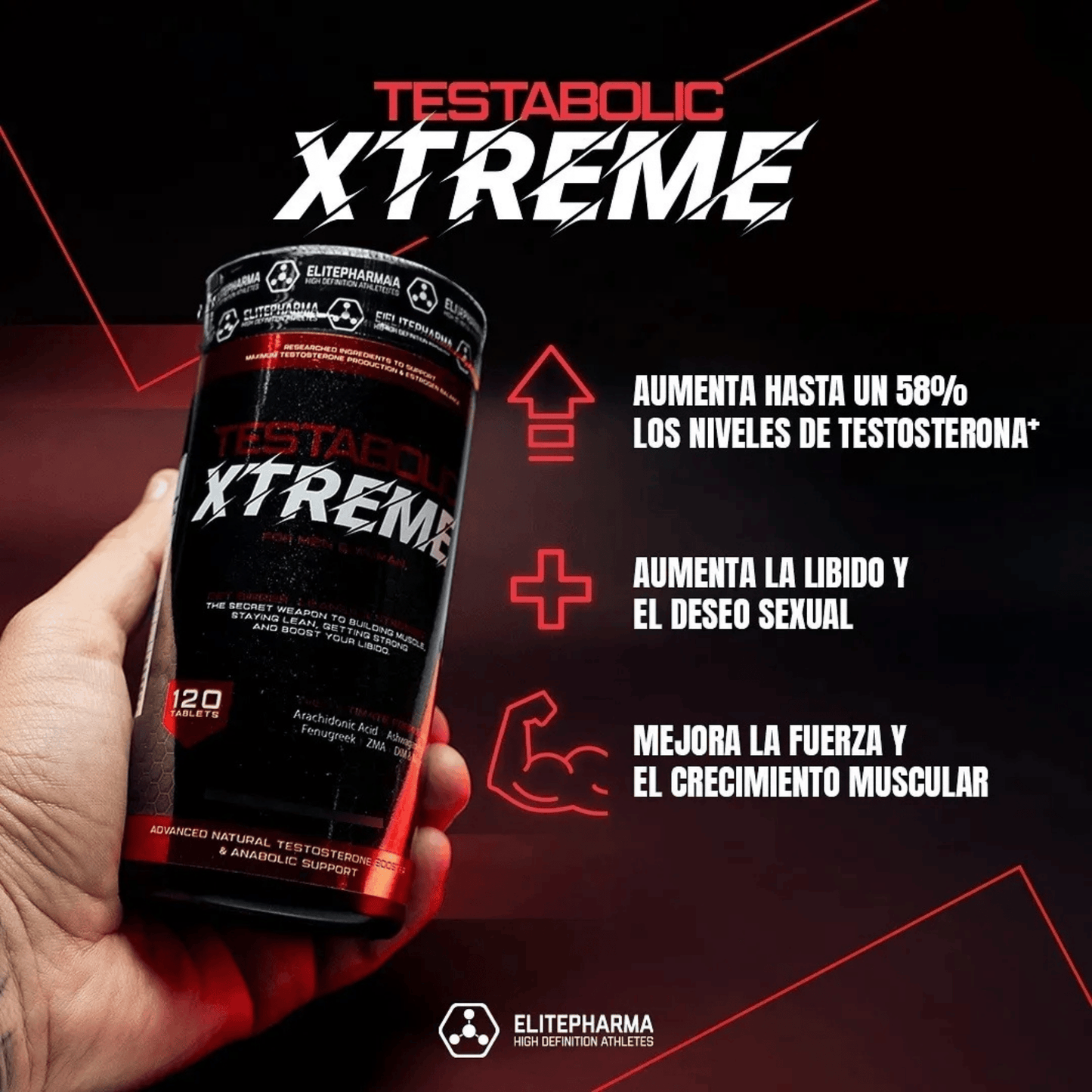 Testabolic Xtreme – Potente fórmula anabólica natural para fuerza, masa muscular y rendimiento