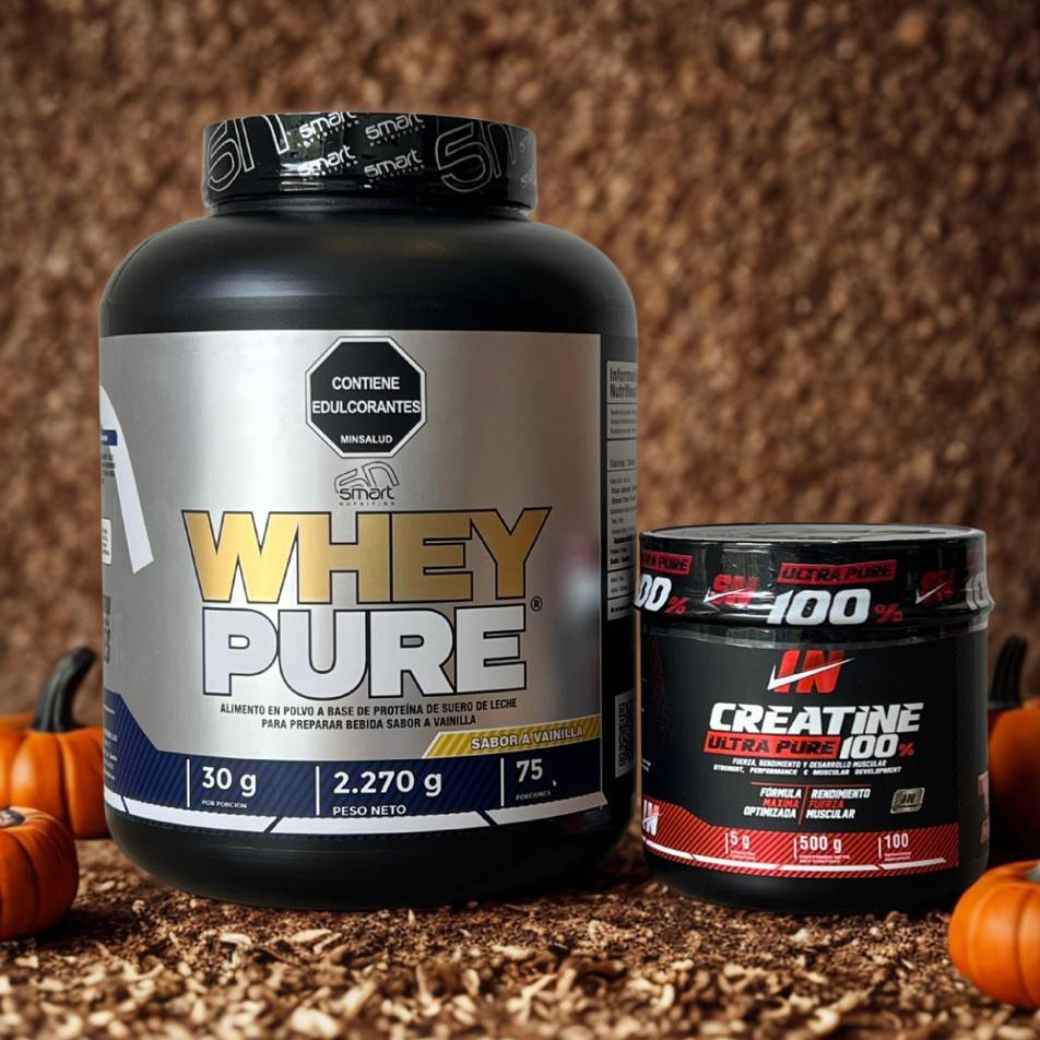 Combo Whey Pure 5 lb + Creatina Iron 500 g | Proteína + Creatina