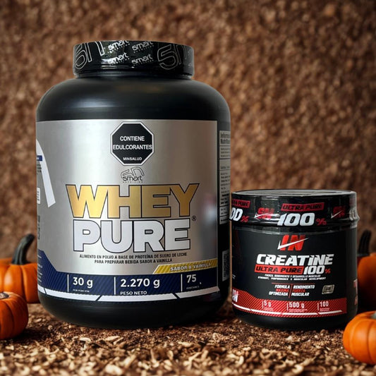 Combo Whey Pure 5 lb + Creatina Iron 500 g | Proteína + Creatina
