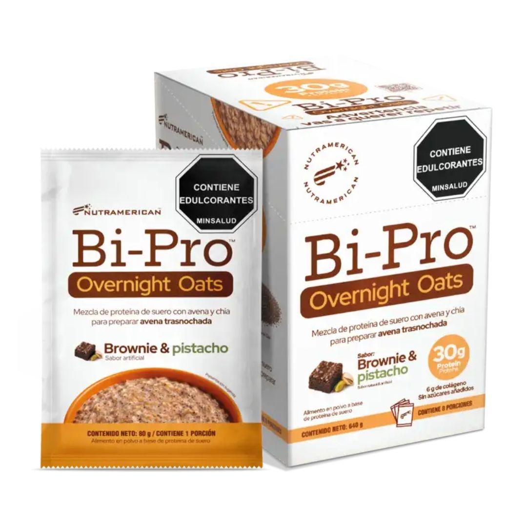 Bi-Pro Overnight Oats | Avena Proteica (Caja 8 Sobres)