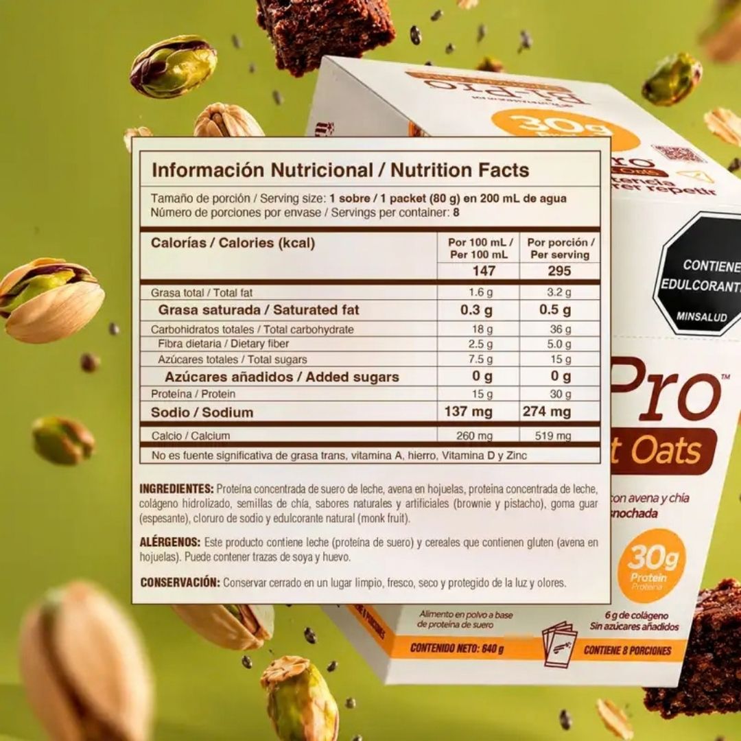 Bi-Pro Overnight Oats | Avena Proteica (Caja 8 Sobres)