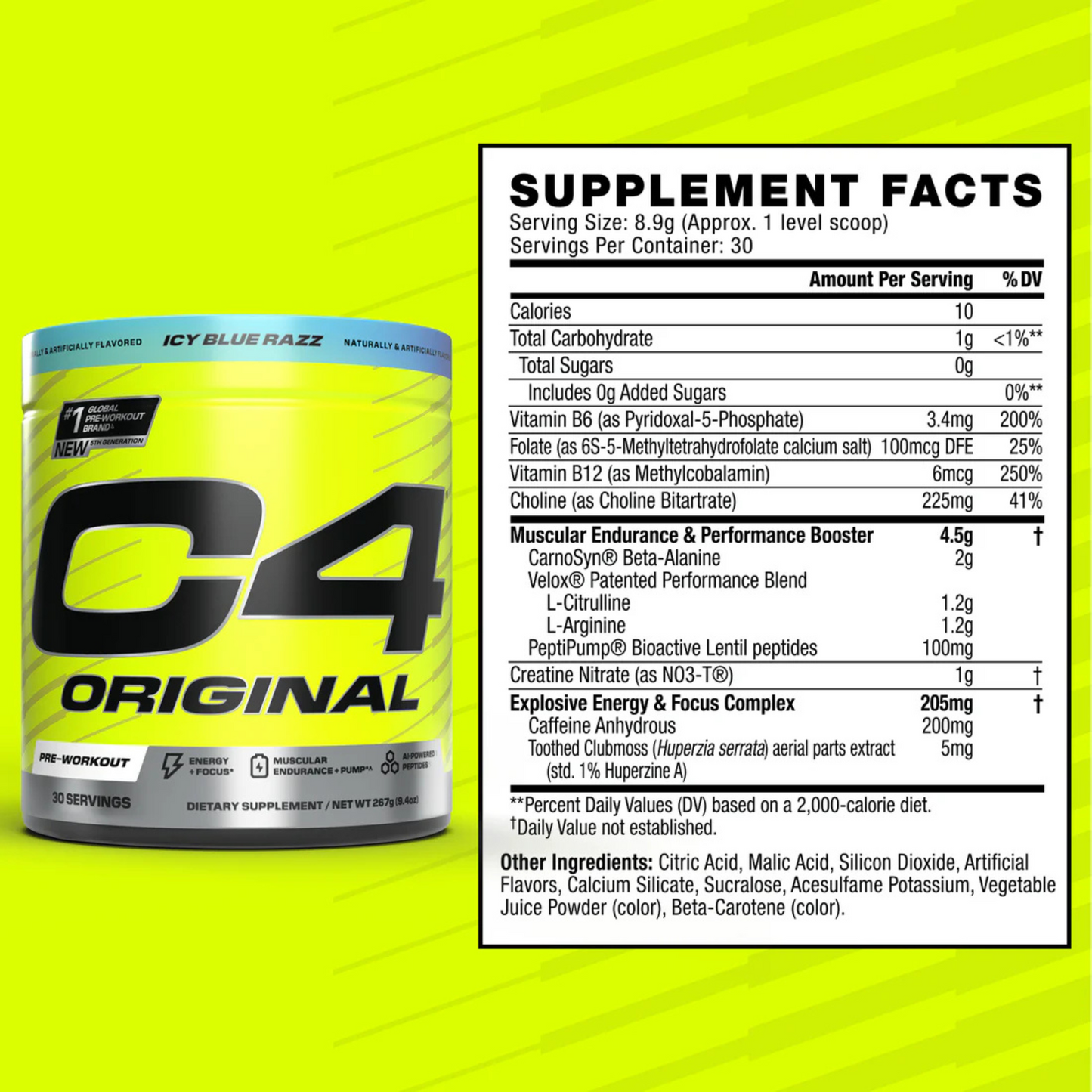 C4 Original Pre-Entreno 30 Serv | Energía y Resistencia
