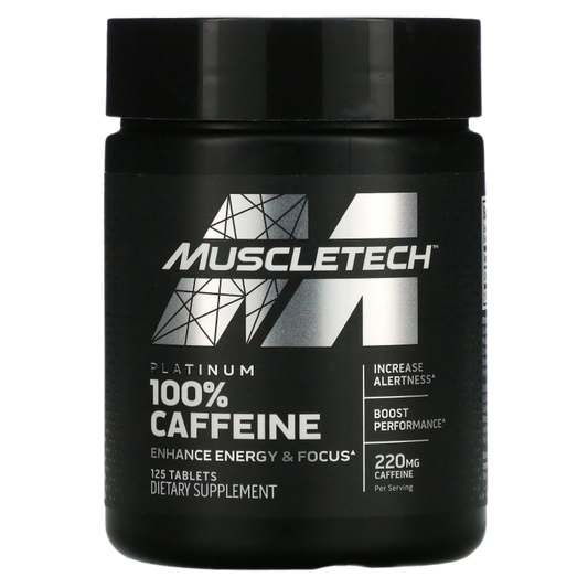 Cafeína 100% Ultra Pura – MuscleTech 220 mg (125 cápsulas)