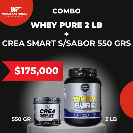 Combo Whey Pure 2 lb + Crea Smart | Proteína + Creatina