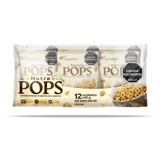 Nutra Pops Pack 12 Unidades | Cereal Proteico 22% Proteína Sin Azúcar