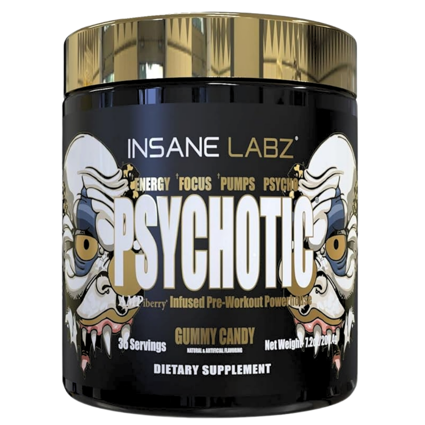 Psychotic Gold Pre Entreno – 325 mg Cafeína | Alta Energía y Bombeo