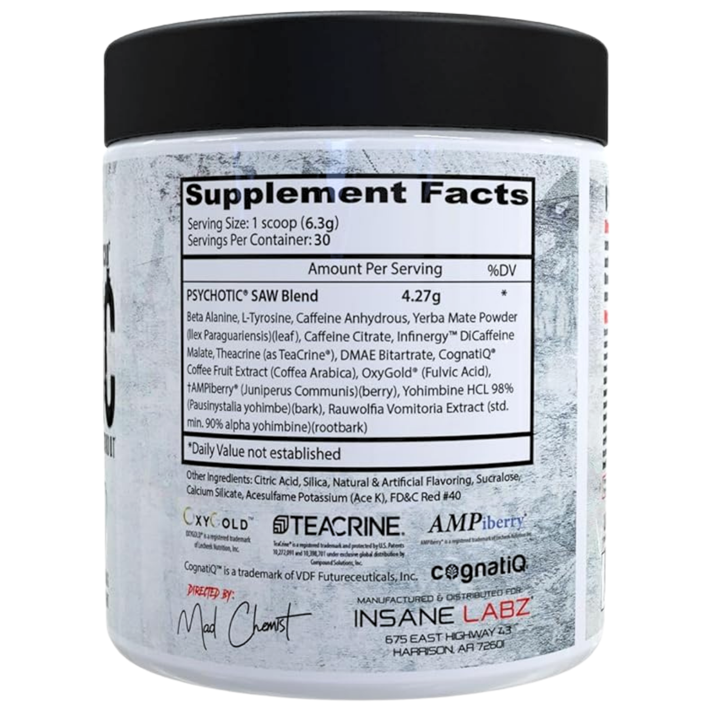 Psychotic SAW Pre Entreno – Insane Labz | Energía y Desempeño Extremo