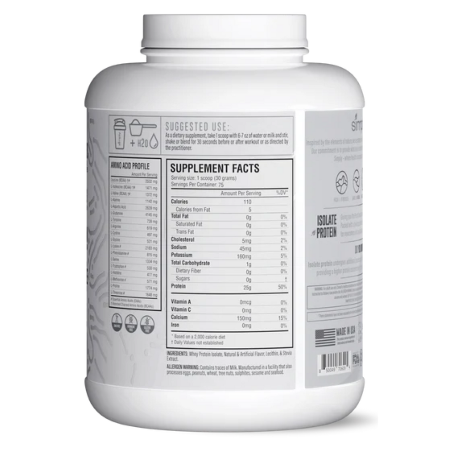 Isolate Simply – Proteína Ultrapura 5 lb