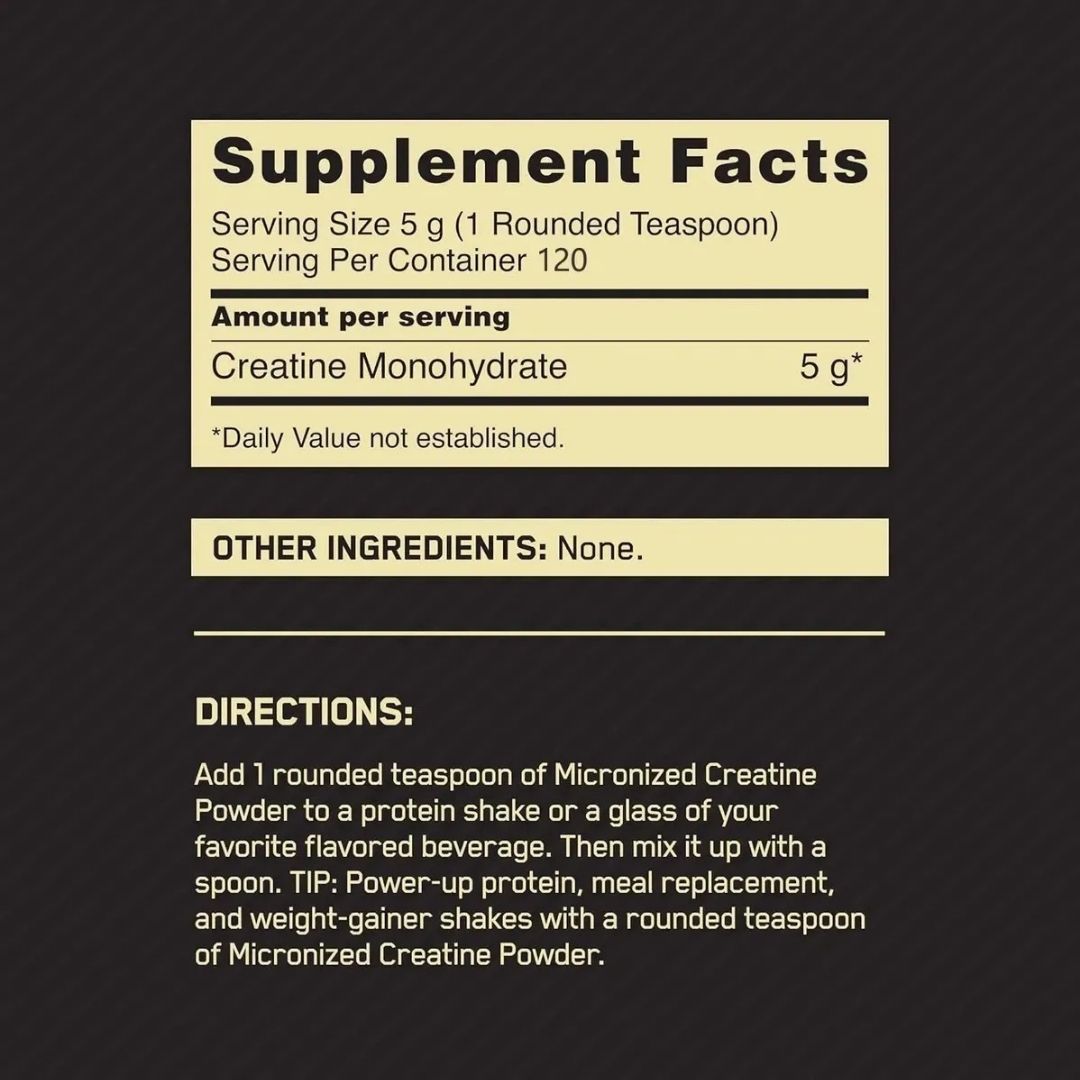 Creatine ON Micronized 120 Serv | Creatina Monohidratada 99.9% Pura
