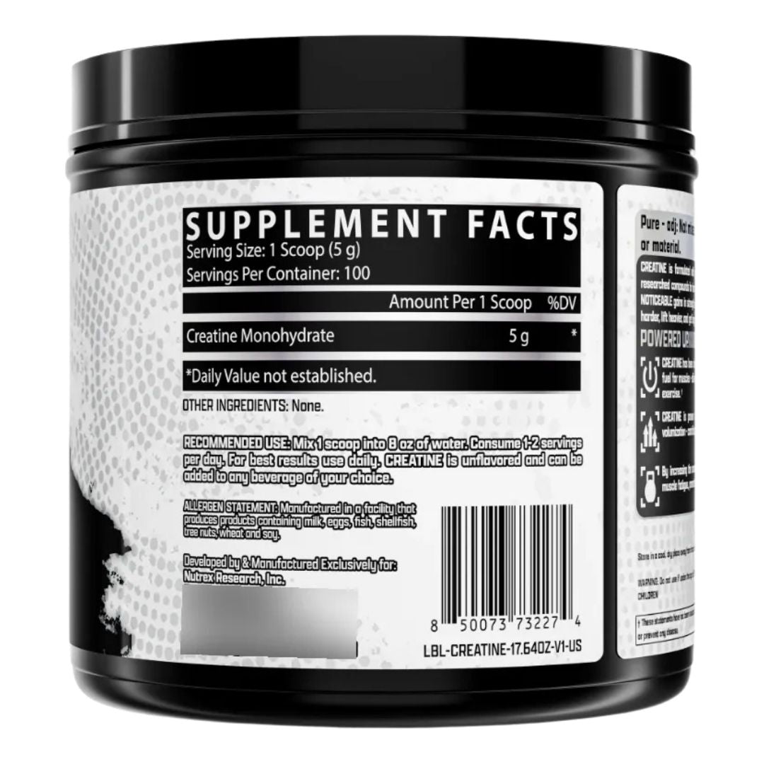 Creatina Monohidratada Micronizada Nutrex – 100servicios / 500 grs